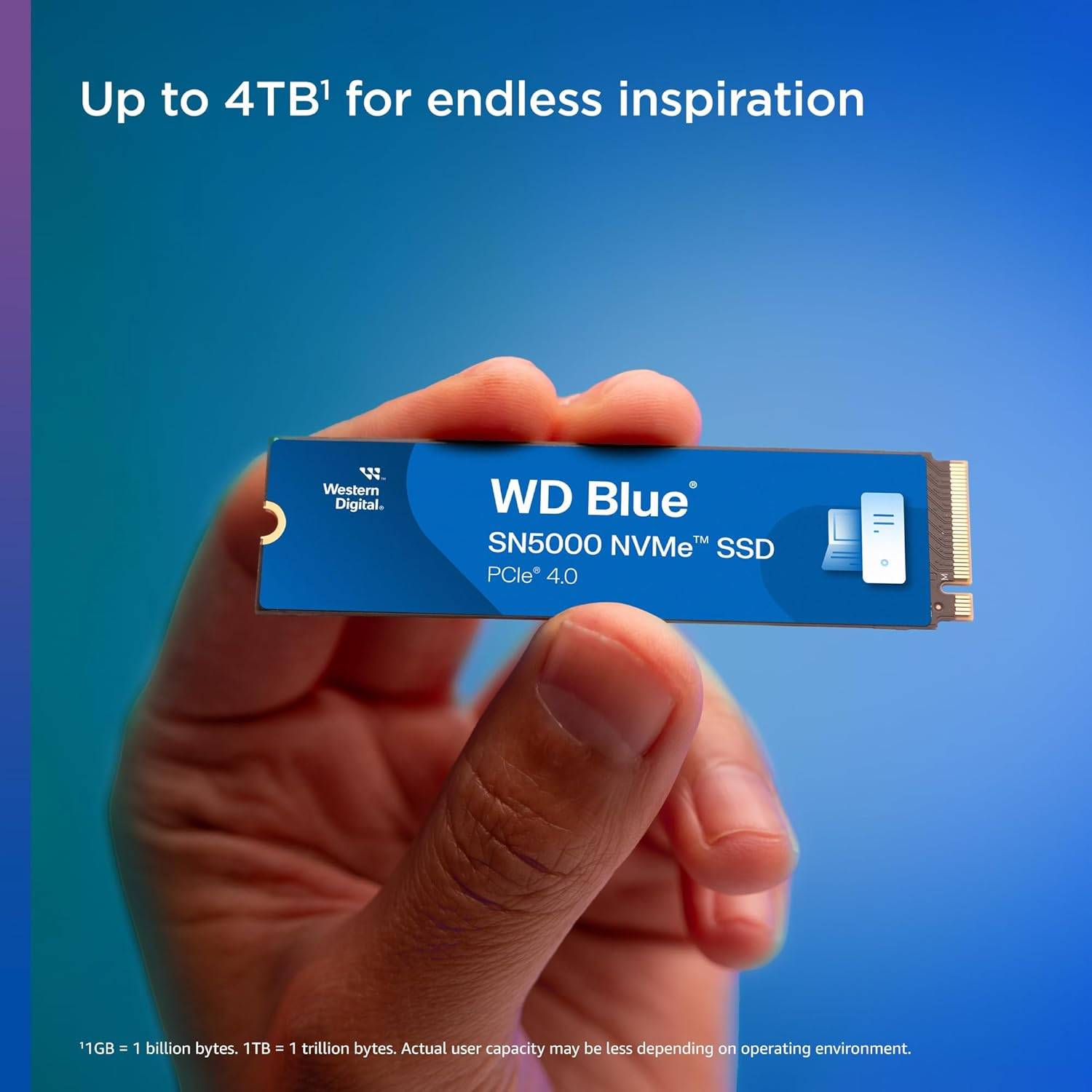 Disco SSD Western Digital Blue SN5000 1TB Gen4 M.2 NVMe (5150/4900MB/s)