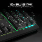 Teclado Corsair K55 Core RGB Gaming Rubber Dome PT
