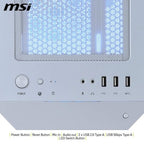 Caixa Micro-ATX MSI MAG Forge M100R ARGB Tempered Glass Branca