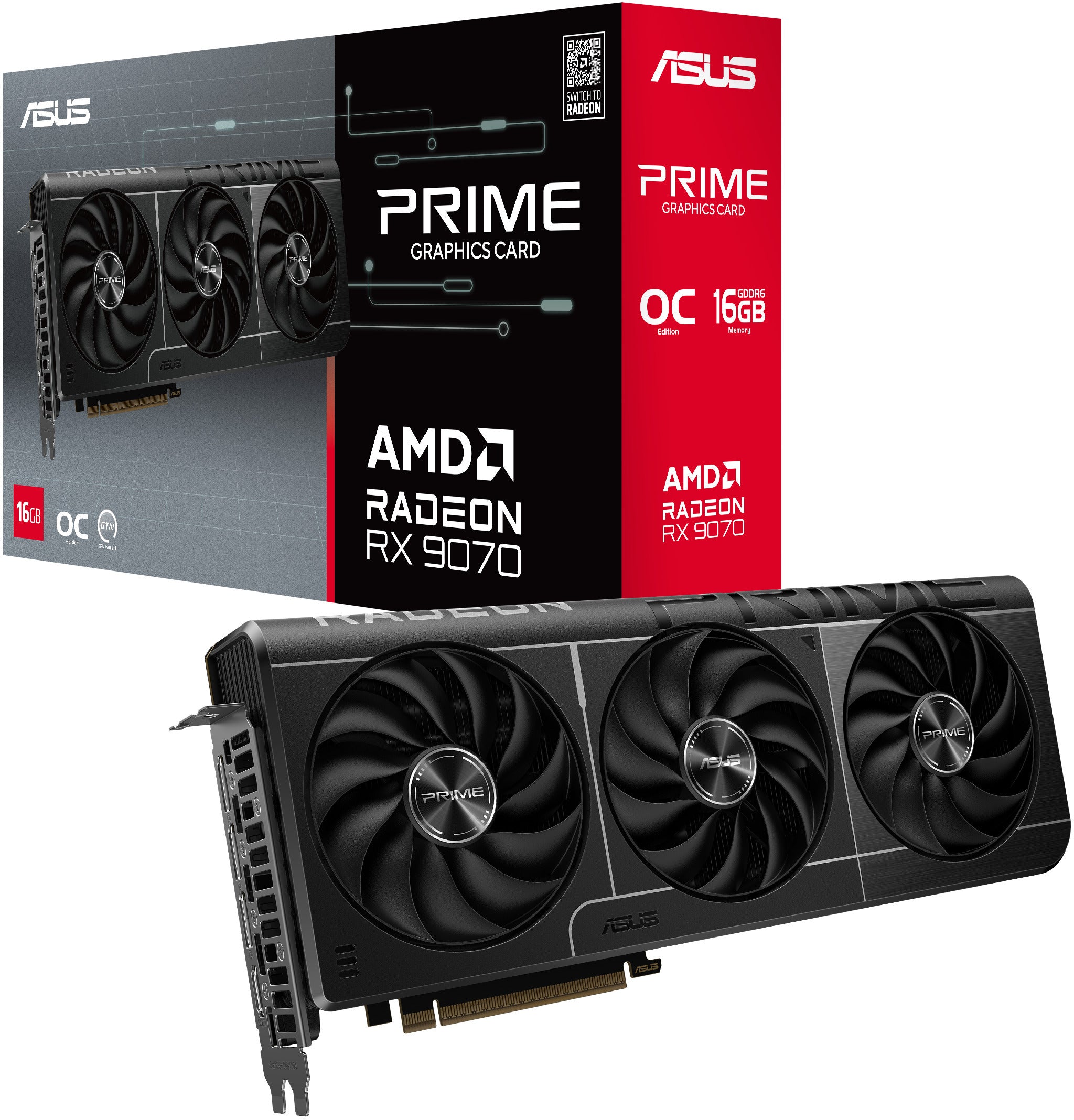 Placa Gráfica Asus AMD Radeon RX 9070 "RDNA 4" Prime OC 16GB GDDR6