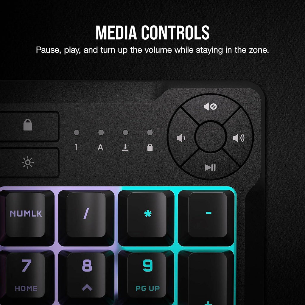 Teclado Corsair K55 Core RGB Gaming Rubber Dome PT