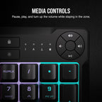 Teclado Corsair K55 Core RGB Gaming Rubber Dome PT