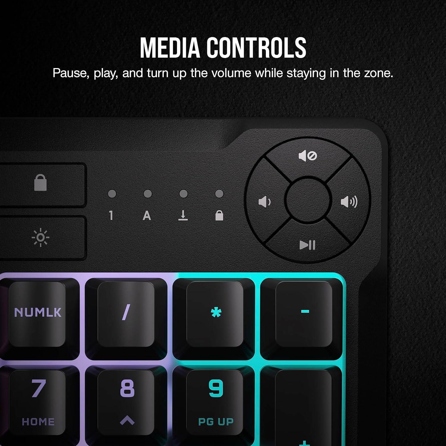 Teclado Corsair K55 Core RGB Gaming Rubber Dome PT