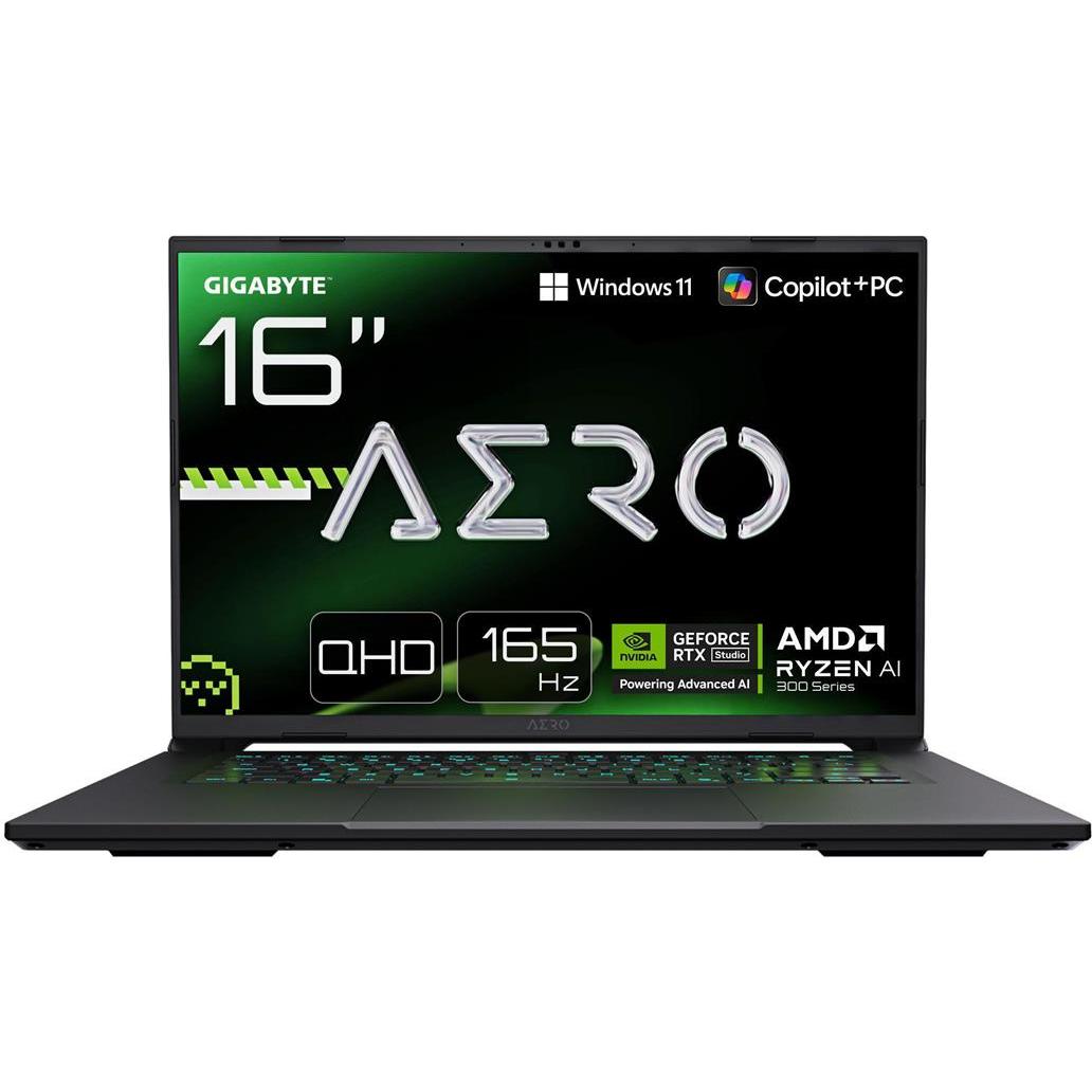 Portátil Gigabyte AERO X16 2WHA3PTC64AH 16" Ryzen AI HX 370 32GB DDR5 1TB RTX 5070 QHD+ 165Hz W11