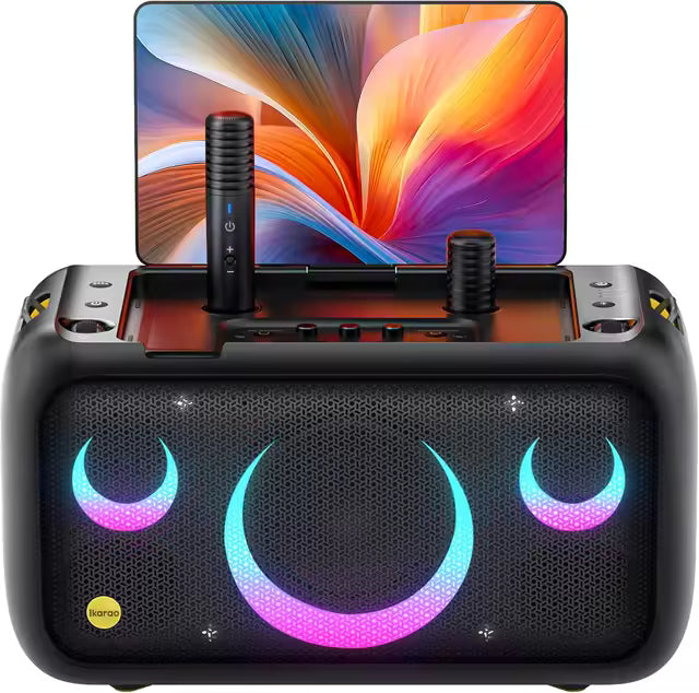 COLUNA KARAOKE  IKARAO SHELL S1 TOUCHSCREEN 10.1" 2 MICROS S/FIO 300W