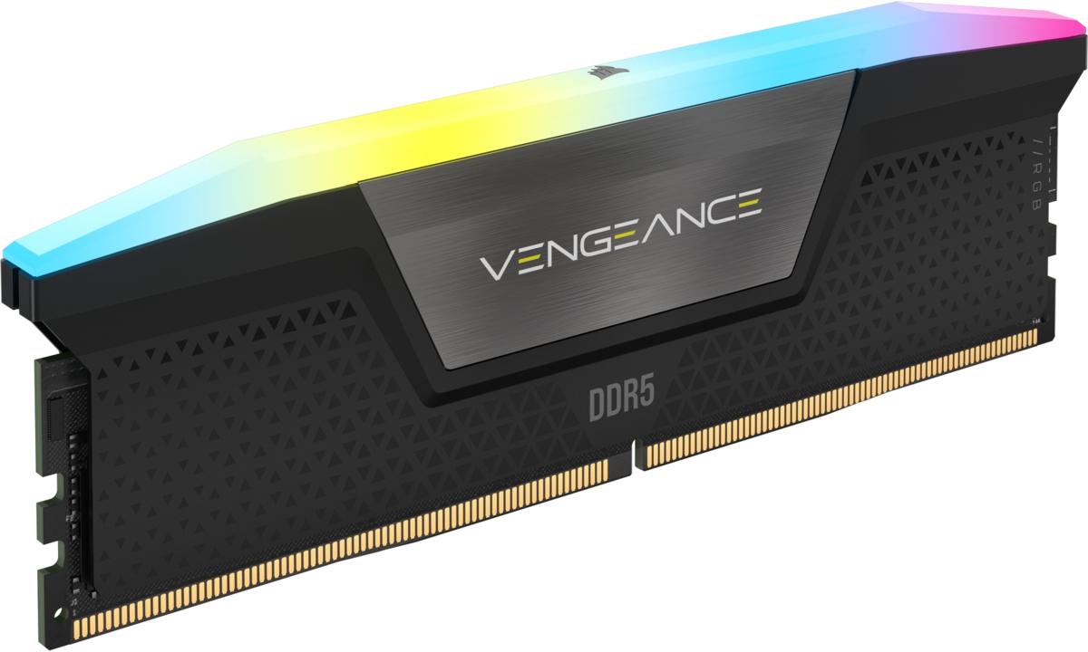 Memória RAM UDIMM Corsair Vengeance RGB 32GB (2x16GB) DDR5-6000MHz (Intel XMP) CL36 (36-44-44-96) 1.35V Preta