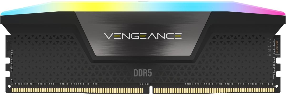 Memória RAM UDIMM Corsair Vengeance RGB 32GB (2x16GB) DDR5-6000MHz (Intel XMP) CL36 (36-44-44-96) 1.35V Preta