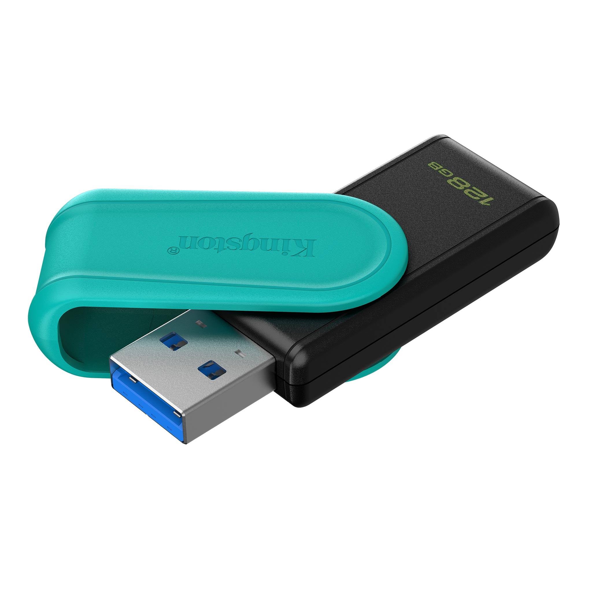 Pen Drive Kingston DataTraveler Exodia S 128GB USB 3.2 Gen1 Preta/Turquesa