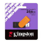 Pen Drive Kingston DataTraveler Exodia S 256GB USB 3.2 Gen1 Preta/Laranja