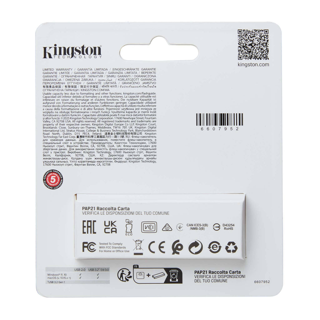 Pen Drive Kingston DataTraveler Exodia S 512GB USB 3.2 Gen1 Preta/Amarela