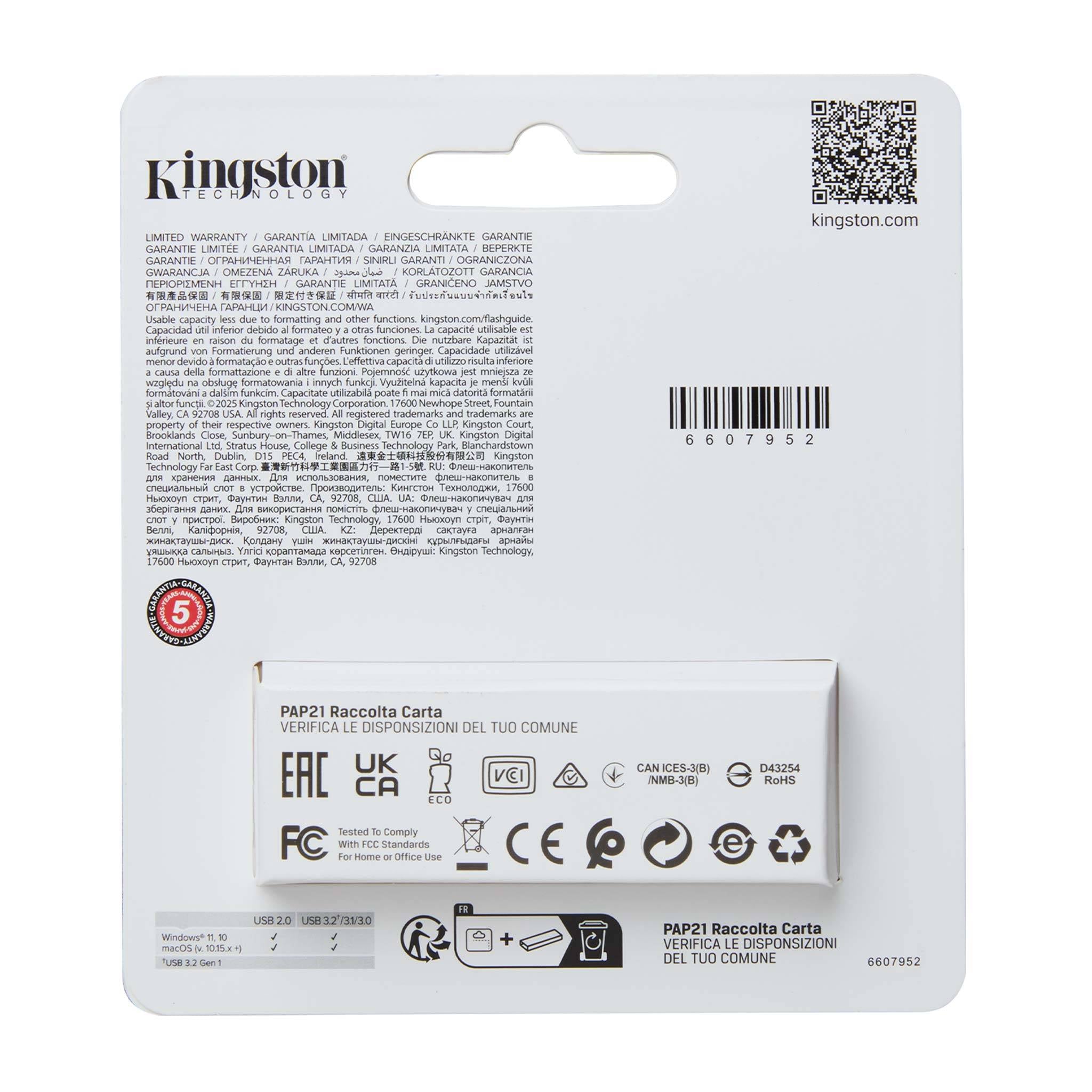 Pen Drive Kingston DataTraveler Exodia S 512GB USB 3.2 Gen1 Preta/Amarela