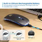 Rato Óptico Ewent EW3242 Dual Connection Bluetooth/2.4Ghz Wireless RGB 1600DPI Preto