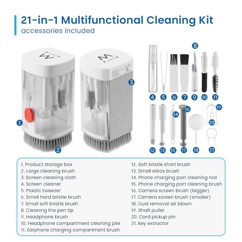 Kit de Limpeza Multifuncional 21 em 1 Ewent EW5631
