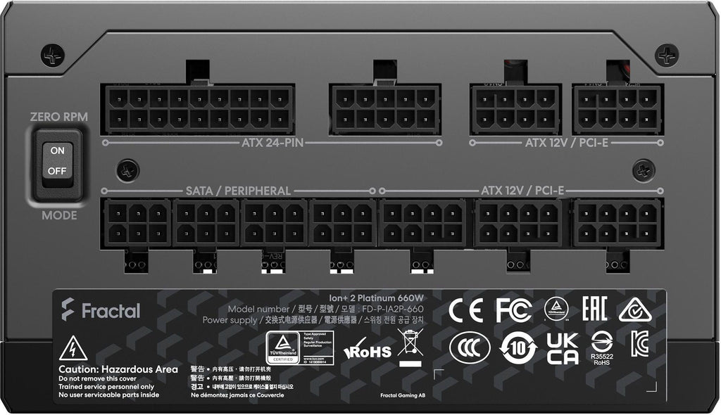 Fonte de Alimentação Fractal Design Ion+ 2 660W 80+ Platinum Full Modular