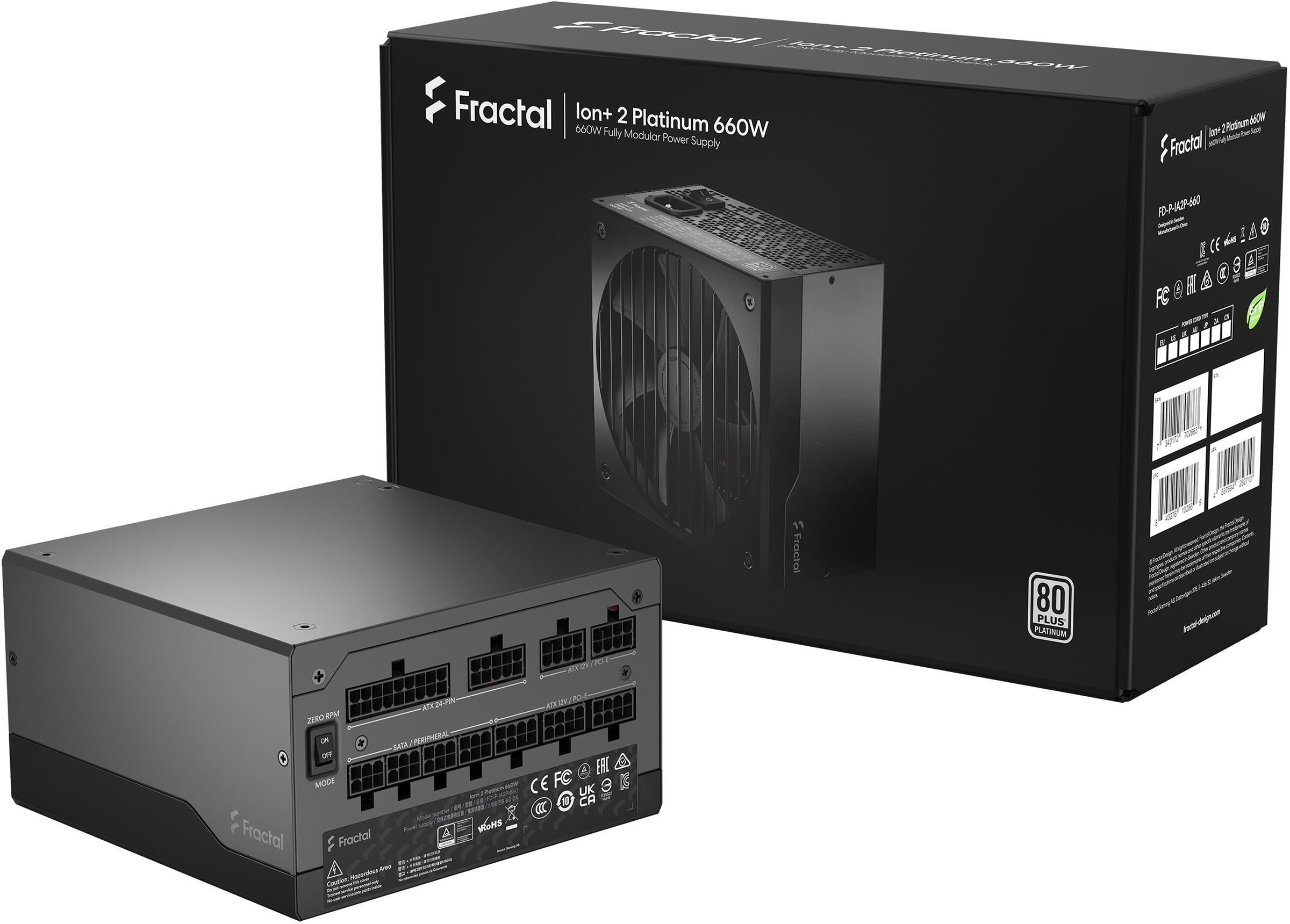 Fonte de Alimentação Fractal Design Ion+ 2 660W 80+ Platinum Full Modular