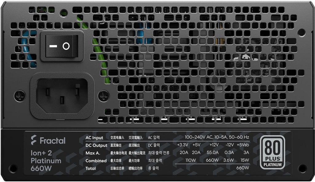 Fonte de Alimentação Fractal Design Ion+ 2 660W 80+ Platinum Full Modular