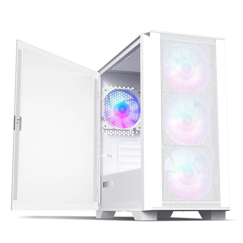 Caixa Micro-ATX Montech AIR 100 ARGB Vidro Temperado Branca