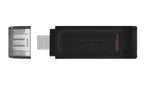 Pen Drive Kingston DataTraveler 70 128GB USB 3.2 Gen1 Preta