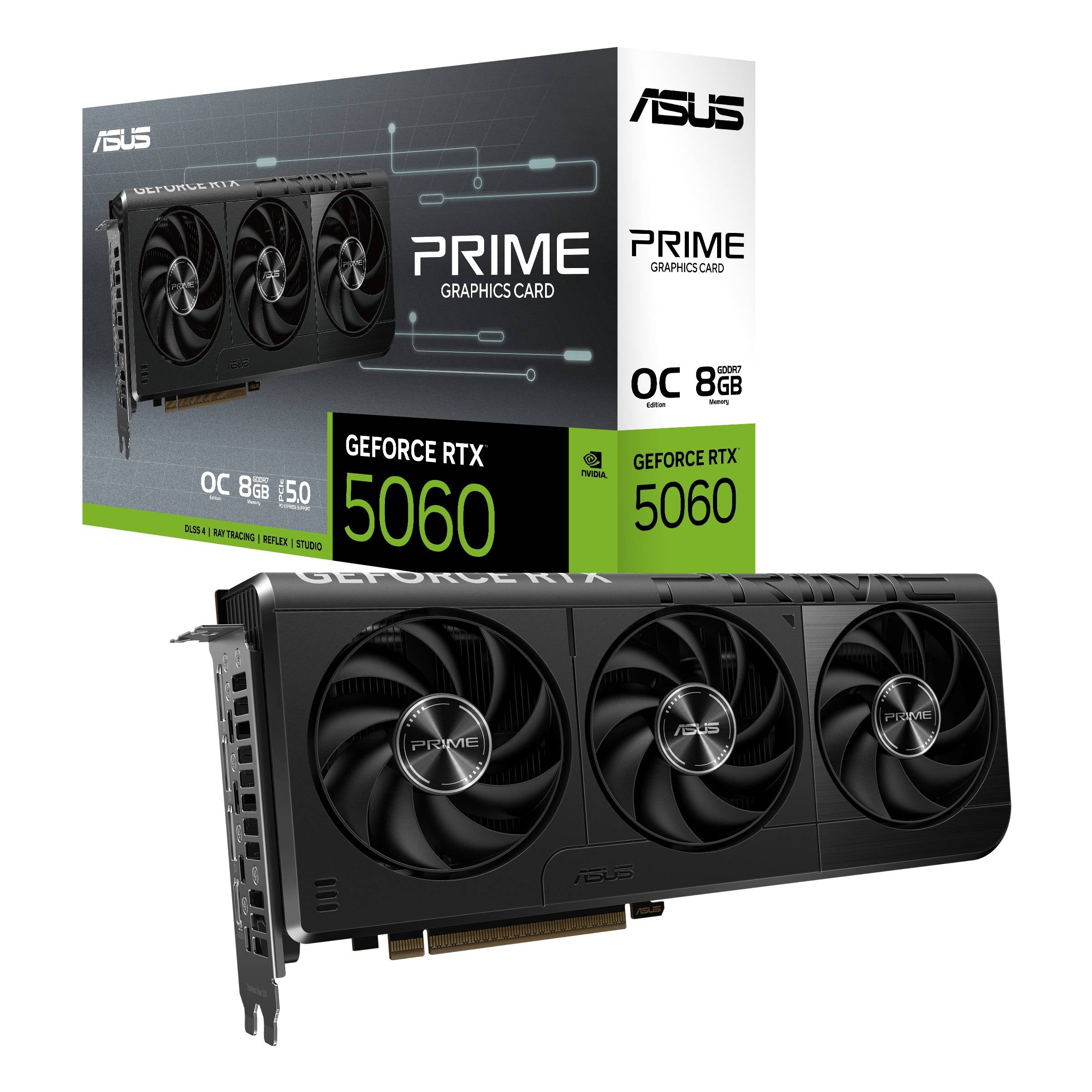 Placa Gráfica Asus NVIDIA GeForce RTX 5060 "Blackwell" Prime OC 8GB GDDR7 DLSS4