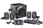 Colunas Logitech Z906 THX Surround Sound 5.1 1000W Peak / 500W RMS Pretas