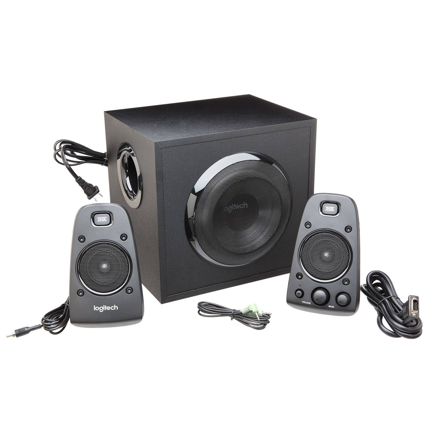 Colunas Logitech Z623 THX Sound 2.1 400W Peak / 200W RMS Pretas