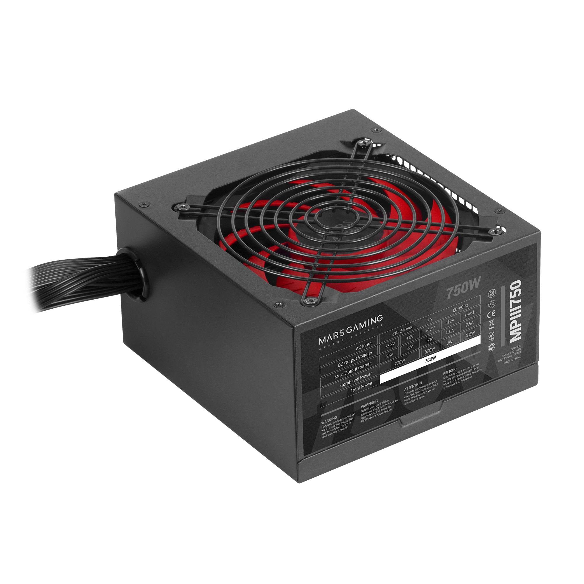 Fonte de Alimentação ATX Mars Gaming MPIII750 750W Preta