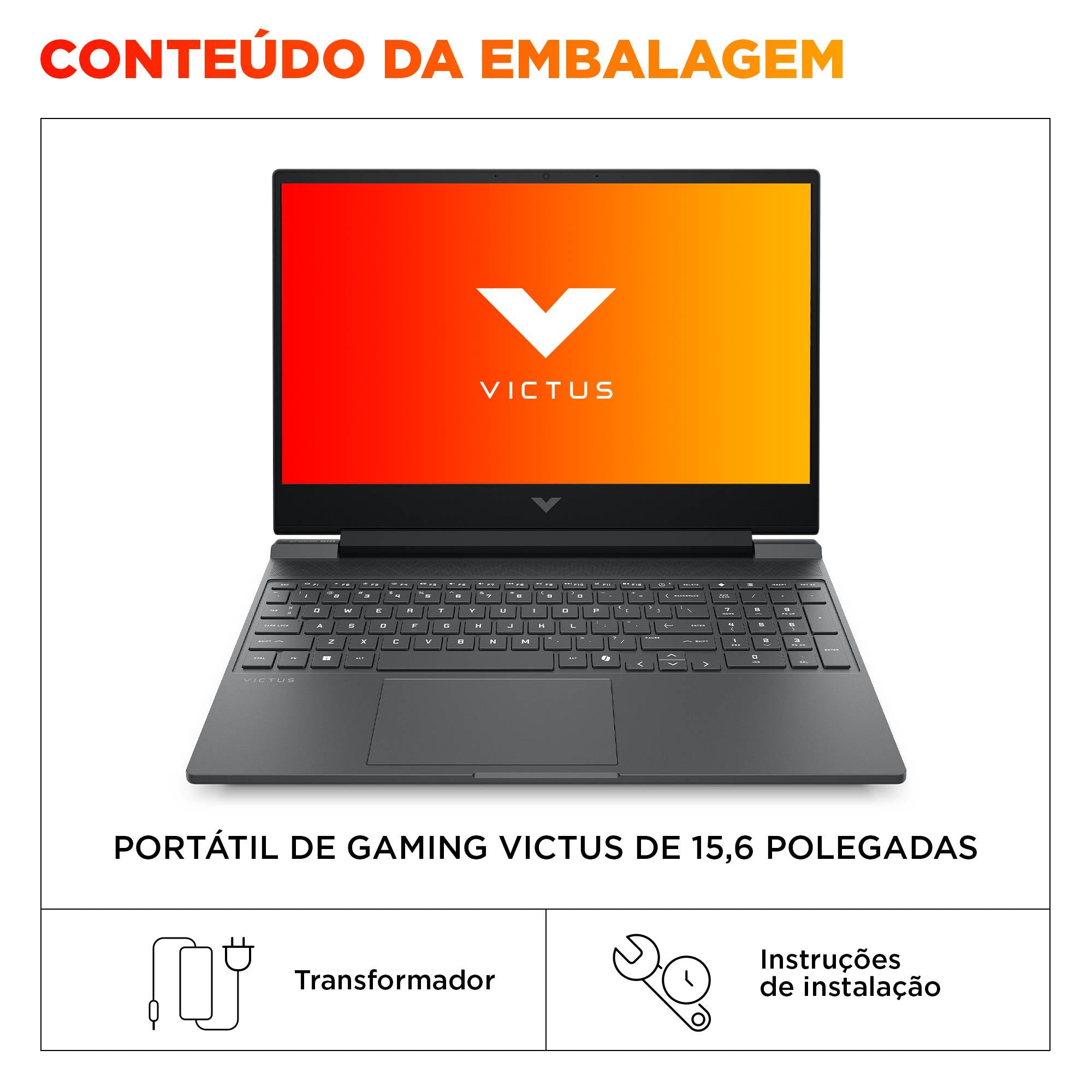 Portátil HP Victus Gaming Laptop 15-fb3030np 15.6" Cromado Preto