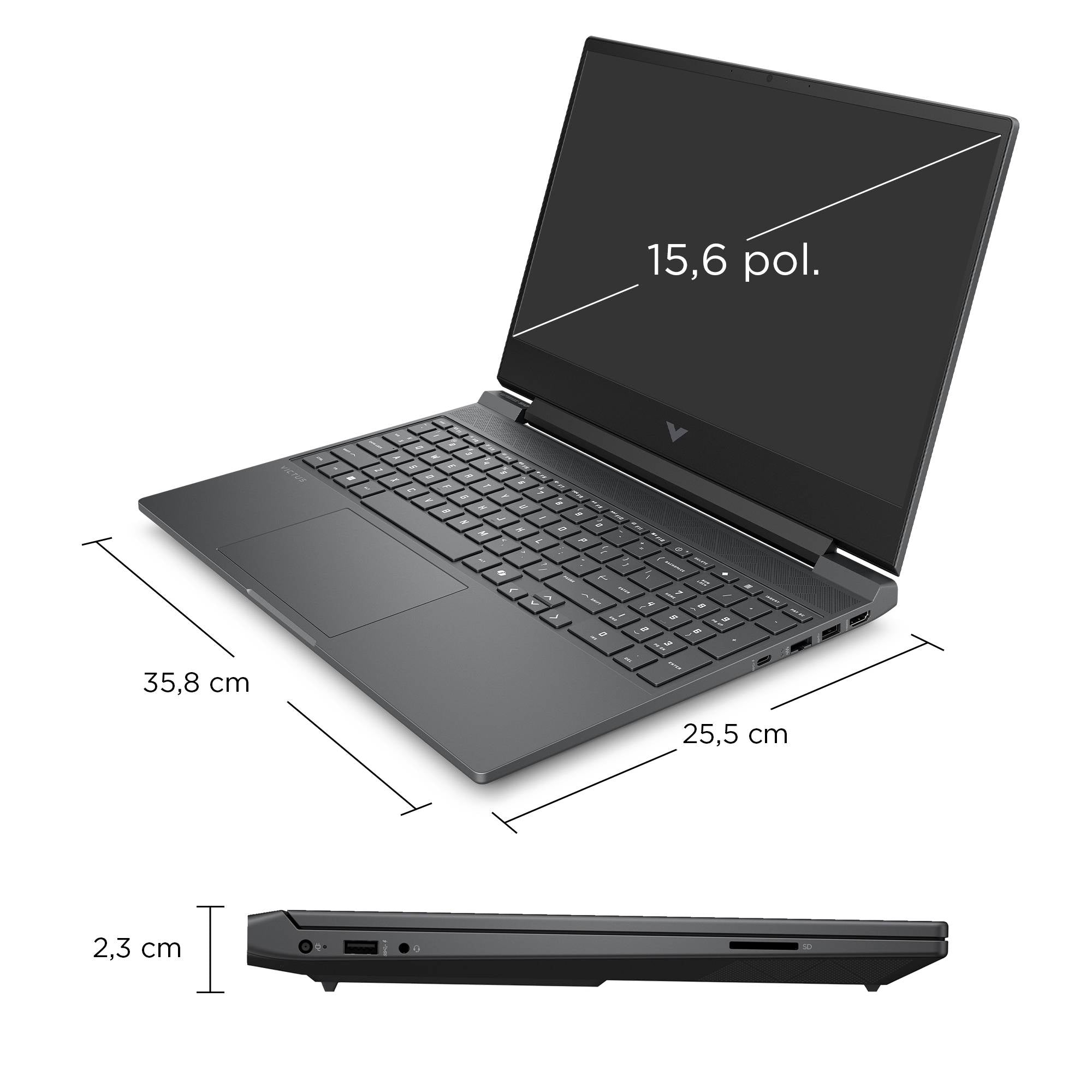 Portátil HP Victus Gaming Laptop 15-fb3030np 15.6" Cromado Preto