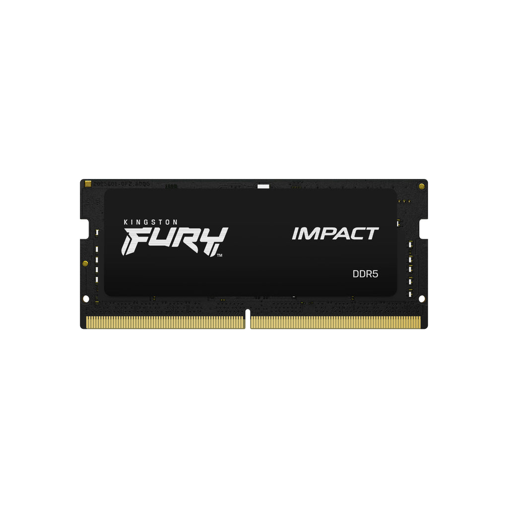 Memória RAM SO-DIMM Kingston Fury Impact 16GB (1x16GB) DDR5-4800MHz (Intel XMP) CL38 (38-38-38) 1.1V 1Rx8 Preta
