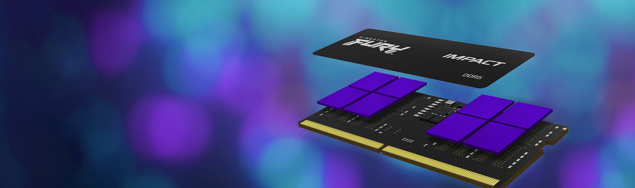 Memória RAM SO-DIMM Kingston Fury Impact 16GB (1x16GB) DDR5-4800MHz (Intel XMP) CL38 (38-38-38) 1.1V 1Rx8 Preta