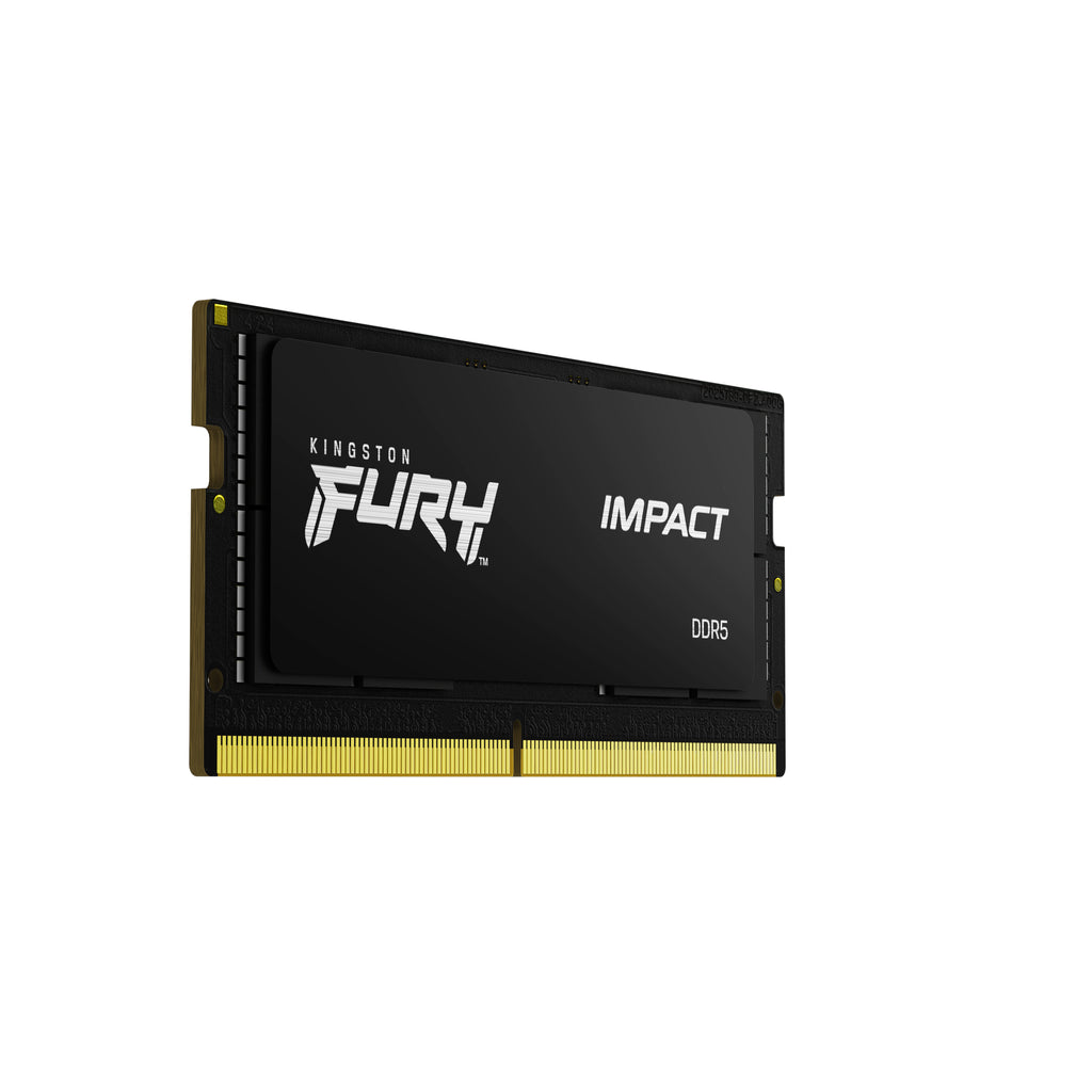 Memória RAM SO-DIMM Kingston Fury Impact 16GB (1x16GB) DDR5-4800MHz (Intel XMP) CL38 (38-38-38) 1.1V 1Rx8 Preta