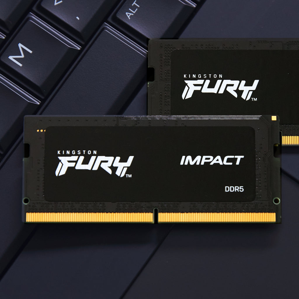 Memória RAM SO-DIMM Kingston Fury Impact 16GB (1x16GB) DDR5-4800MHz (Intel XMP) CL38 (38-38-38) 1.1V 1Rx8 Preta