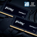 Memória RAM SO-DIMM Kingston Fury Impact 16GB (1x16GB) DDR5-4800MHz (Intel XMP) CL38 (38-38-38) 1.1V 1Rx8 Preta
