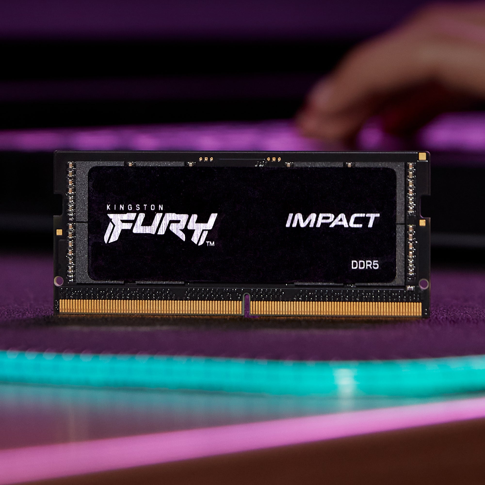 Memória RAM SO-DIMM Kingston Fury Impact 16GB (1x16GB) DDR5-4800MHz (Intel XMP) CL38 (38-38-38) 1.1V 1Rx8 Preta