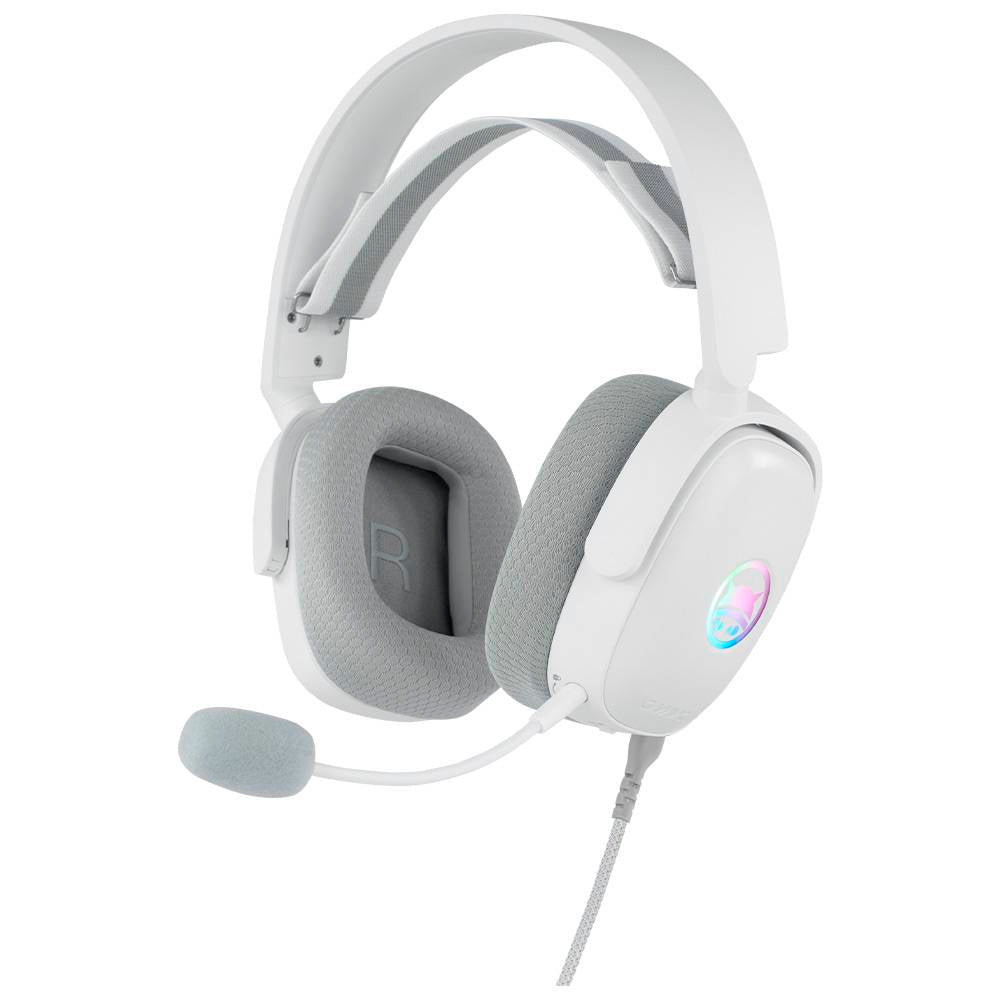 Headset Gamiac HS71 Gaming Wired 7.1 Surround USB Branco