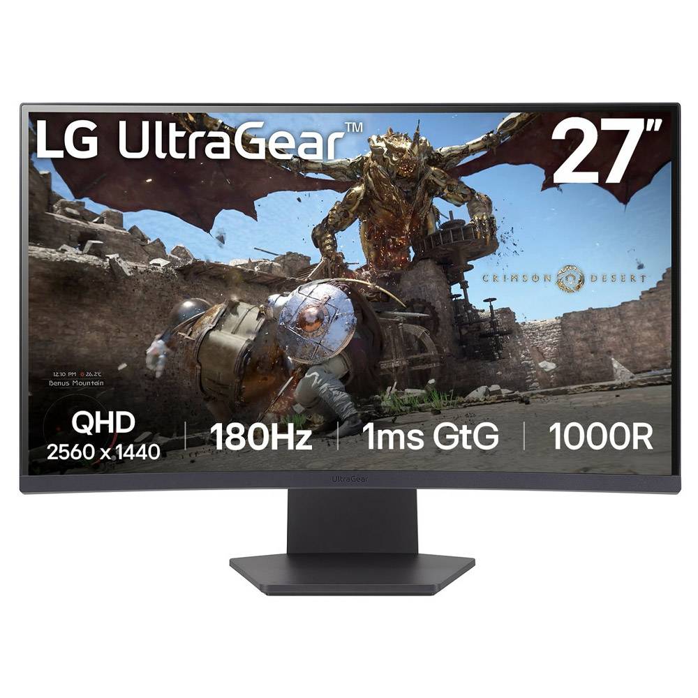 Monitor Curvo LG 27Gs60Qc-B 27 Ips Fhd 180Hz Preto