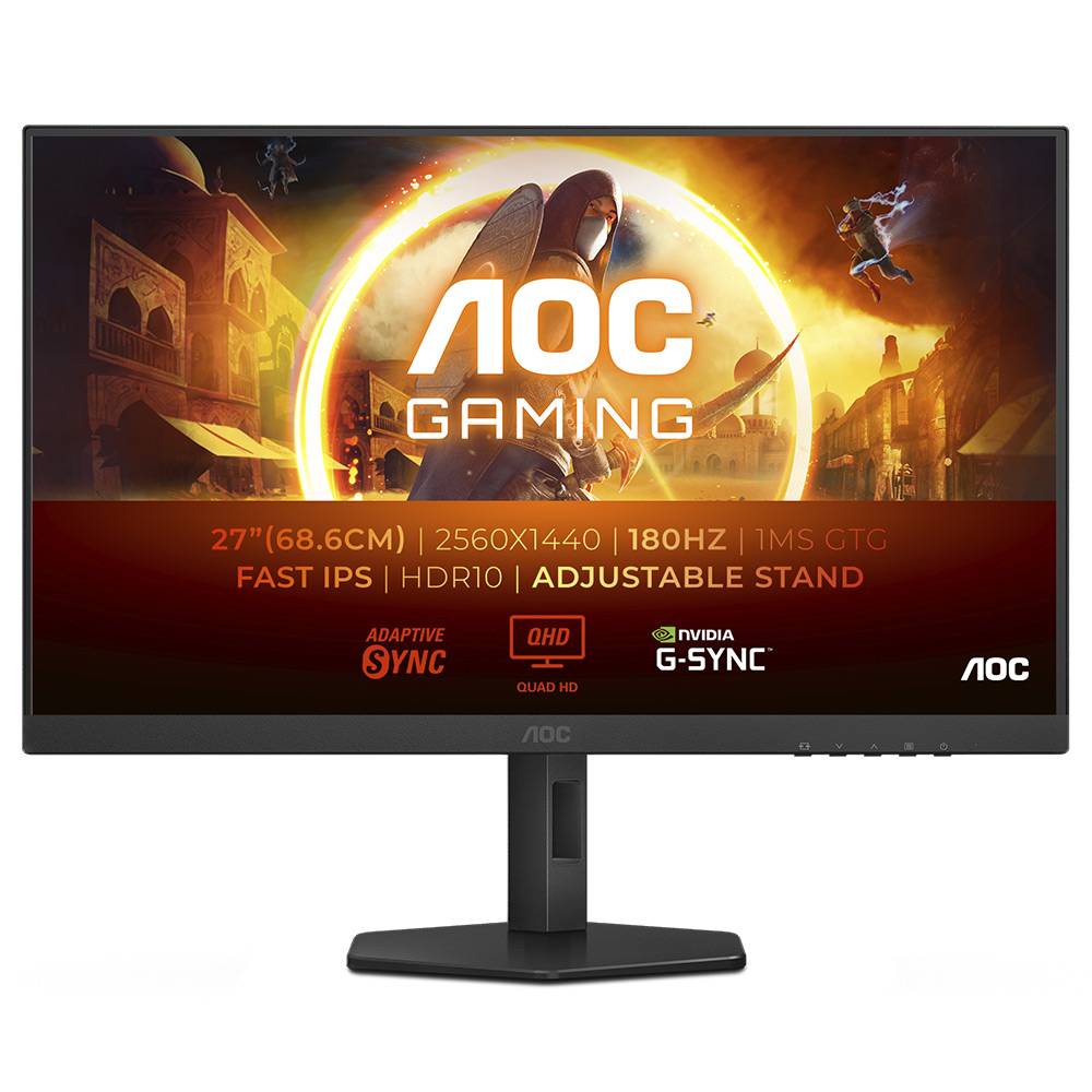 Monitor AOC Q27G4XF Gaming IPS W-LED 27" QHD 16:9 180Hz VESA Adaptive Sync