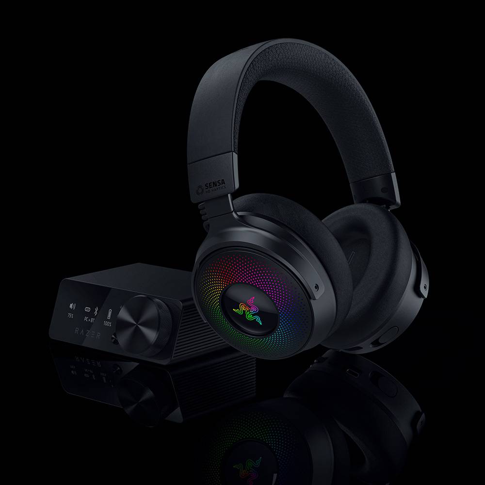 Headset Razer Kraken V4 Pro RGB Gaming Wireless/Bluetooth Preto