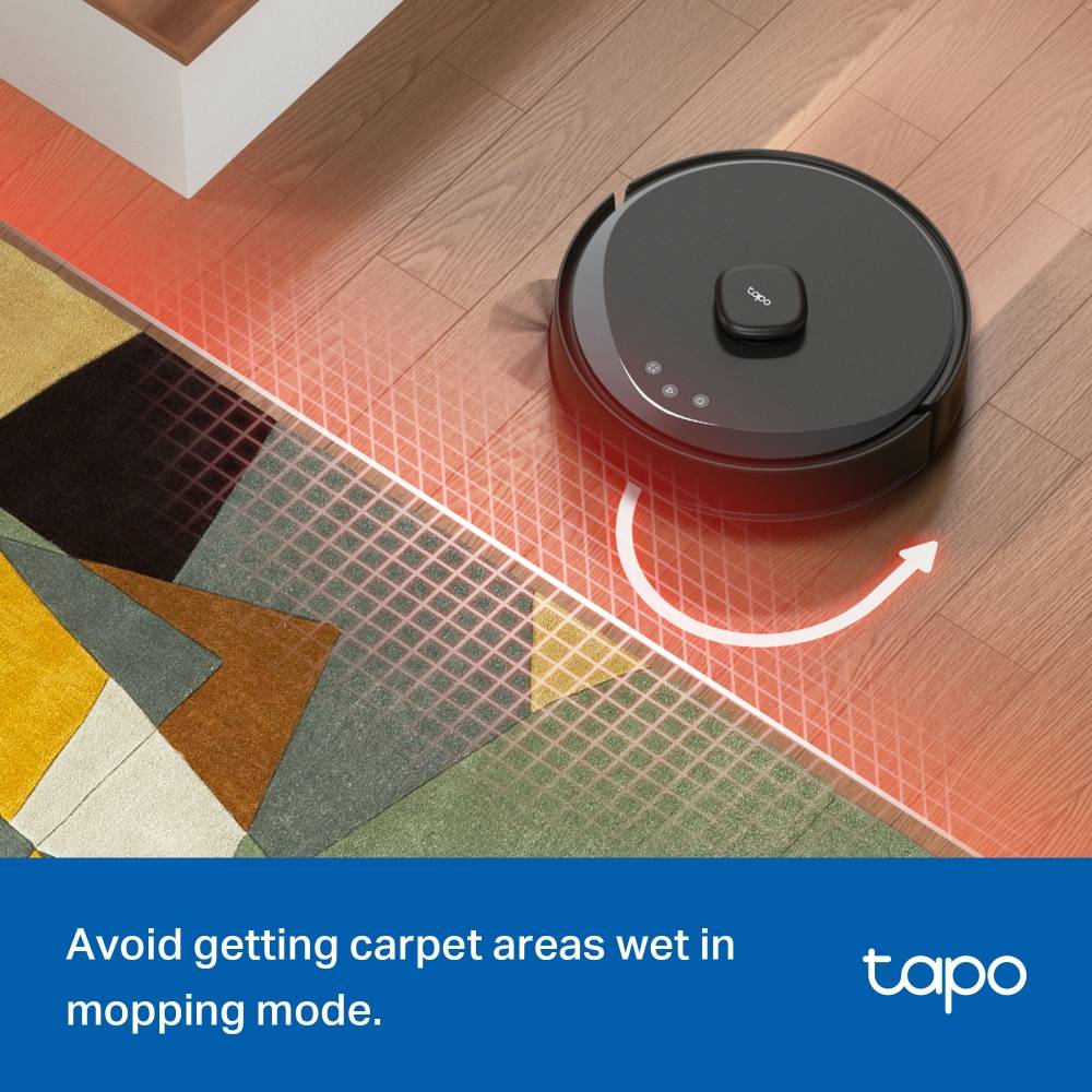Aspirador Robô TP-Link Tapo RV30 Max Plus 5300Pa Preto + Doca Auto-Esvaziamento