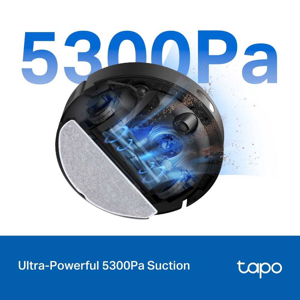 Aspirador Robô TP-Link Tapo RV30 Max 5300Pa Preto