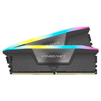 Memória RAM UDIMM Corsair Vengeance RGB 64GB (2x32GB) DDR5-6000MHz (AMD Expo/Intel XMP) CL30 (30-36-36-76) 1.40V Preta