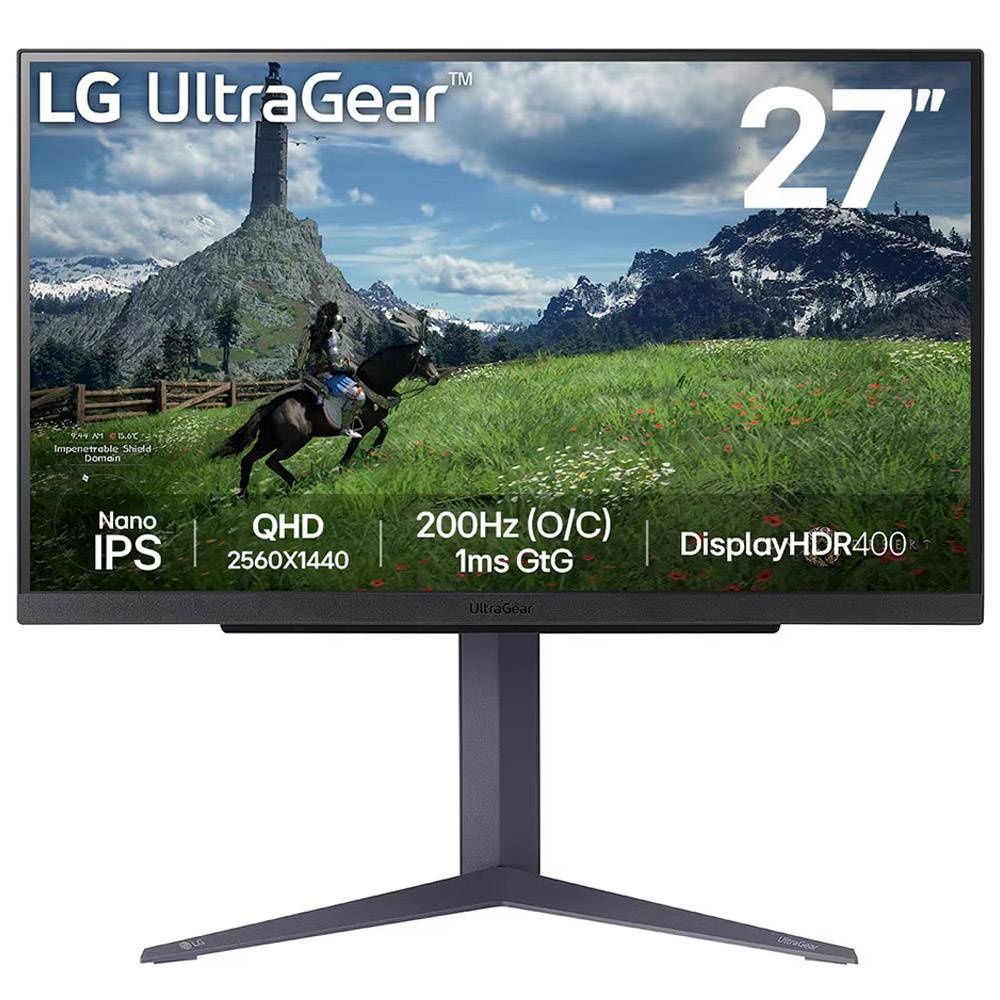 Monitor Gaming LG UltraGear 27GS85Q-B (27" - Quad HD - NANO IPS - 200 Hz - 1 ms - NVIDIA G-SYNC)
