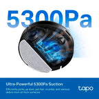 Aspirador Robô TP-Link Tapo RV20 Max 5300Pa 2600mAh Preto