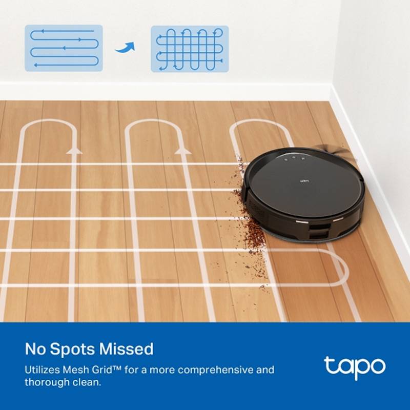Aspirador Robô TP-Link Tapo RV20 Max 5300Pa 2600mAh Preto