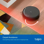 Aspirador Robô TP-Link Tapo RV20 Max 5300Pa 2600mAh Preto