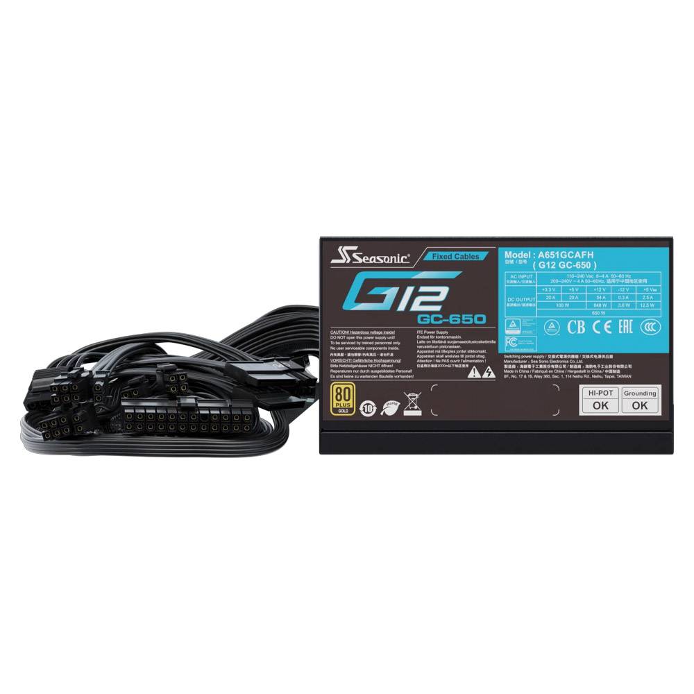 Fonte de Alimentação ATX Seasonic G12 GC-650W 80 Plus Gold