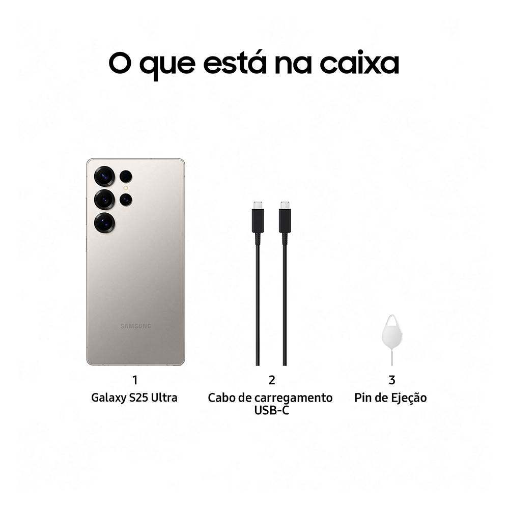 Smartphone Samsung Galaxy S25 Ultra 6.9" 12GB/1TB Dual SIM Cinzento Titânio