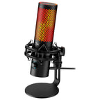 Microfone Condensador Cardióide HyperX QuadCast 2 S ARGB 192kHz 32-bit USB Preto