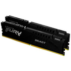 Memória RAM DIMM Kingston Fury Beast 32GB (2x16GB) DDR5-5600MHz (AMD Expo/Intel XMP) CL36 (36-38-38) 1.25V 1Rx8 Preta