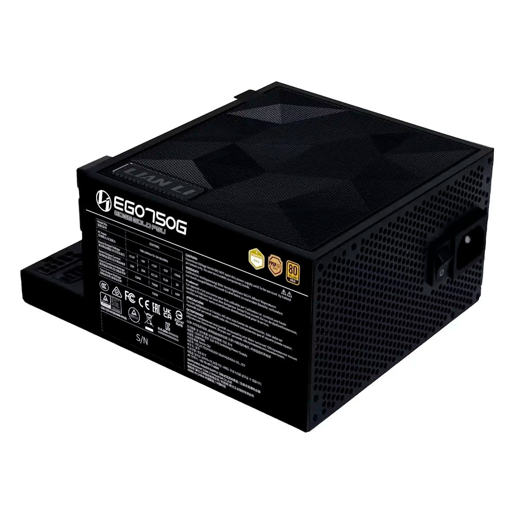 Fonte de Alimentação ATX Lian Li Edge 750W ATX 3.1/PCIe 5.1 80 Plus Gold Full Modular Preta